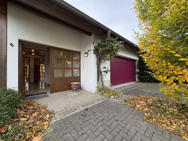 Eingang mit Doppelgarage