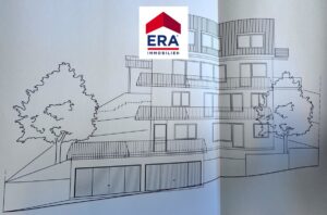 Zeichnung Haus Frontalansicht